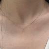 European & American Style Ultra-Fine Clavicle Necklace with Simple Bubble Round Ring & Rhinestone Design