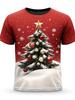 Christmas Men's T Shirt 3d Print Fake Suit Costume Casual Tee Fashion Crew Neck Short Sleeve Party Cosplay T-shirts Male Clothes