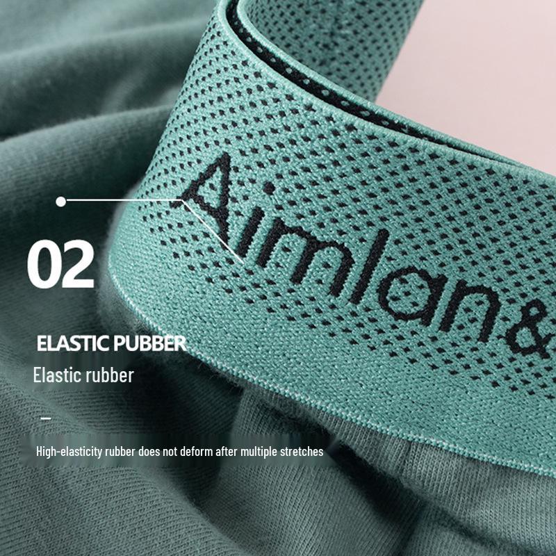 Men's Extra Large Graphene Antibacterial Pure Cotton Boxer Briefs