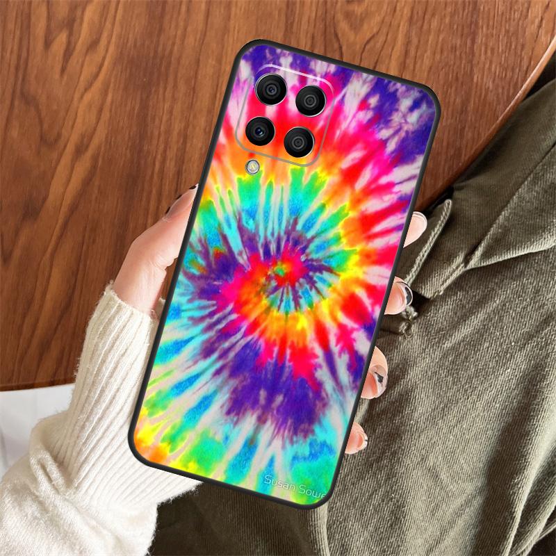 Colorful Tie Dye Rainbow Hippie Art Case For Samsung Galaxy M14 M34 M54 M12 M32 M52 M15 M11 M13 M06 M16 M36 M56 M31 M53 M35 M55