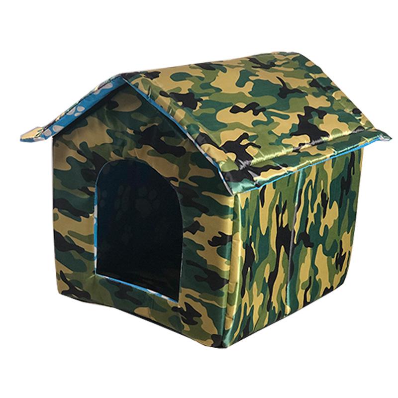 Waterproof Outdoor Cat House: Foldable, Removable, Washable, and Warm 4-Season Pet Villa Tent for Cats and Dogs.