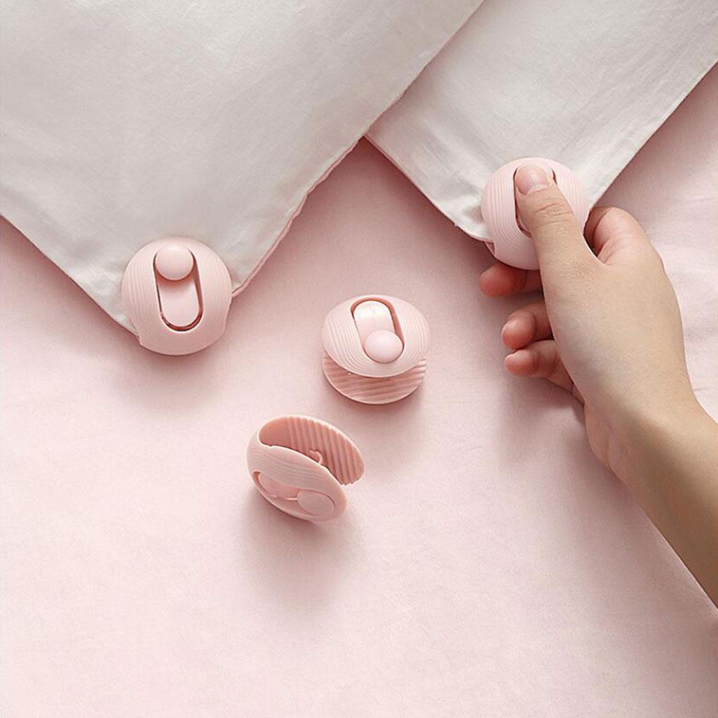 

Round Bed Sheet Clips Non Slip Duvet Cover Clips for Curtains Summer Quilts рожевий