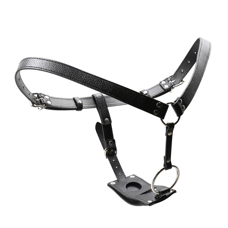 Adjustable Chastity Belt for Women Men PU Leather Bondage Waist Belt BDSM Couple Adult Sex Toy