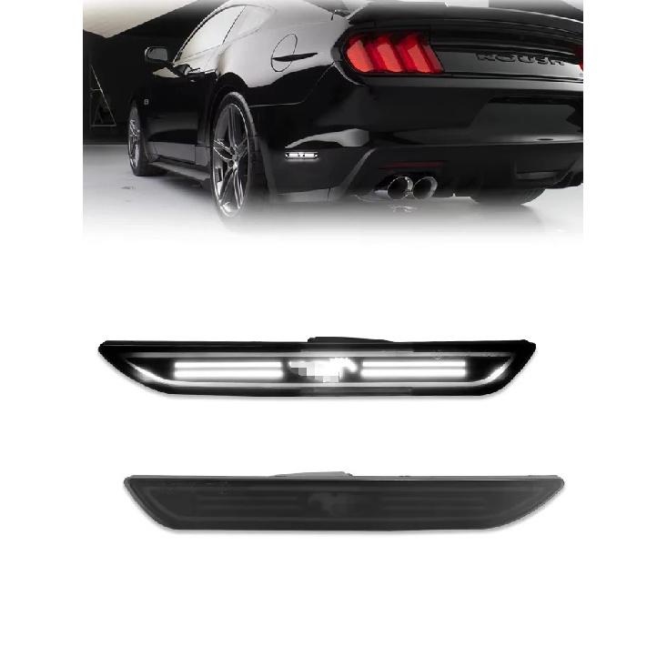 2Pcs Car Rear Red Sidemarker Lamps for Ford Mustang 2015 2016 2017 2018 2019 2020 2021 2022 LED Fender Side Marker Lights