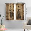 2pcs,2D plane printing Curtains Victorian Elegance Durable Polyester (without rod) Holiday Perfect for Living Room & Office
