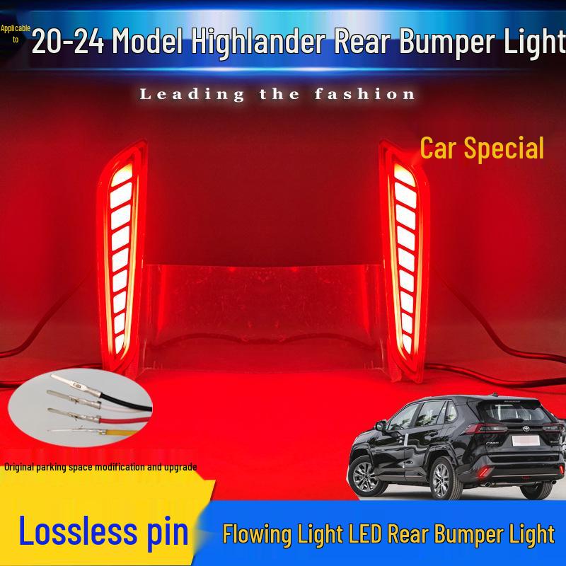 Sequential LED Turn Signals & Rear Fog Lights for 2020-2024 Toyota RAV4 Bumper Reflectors