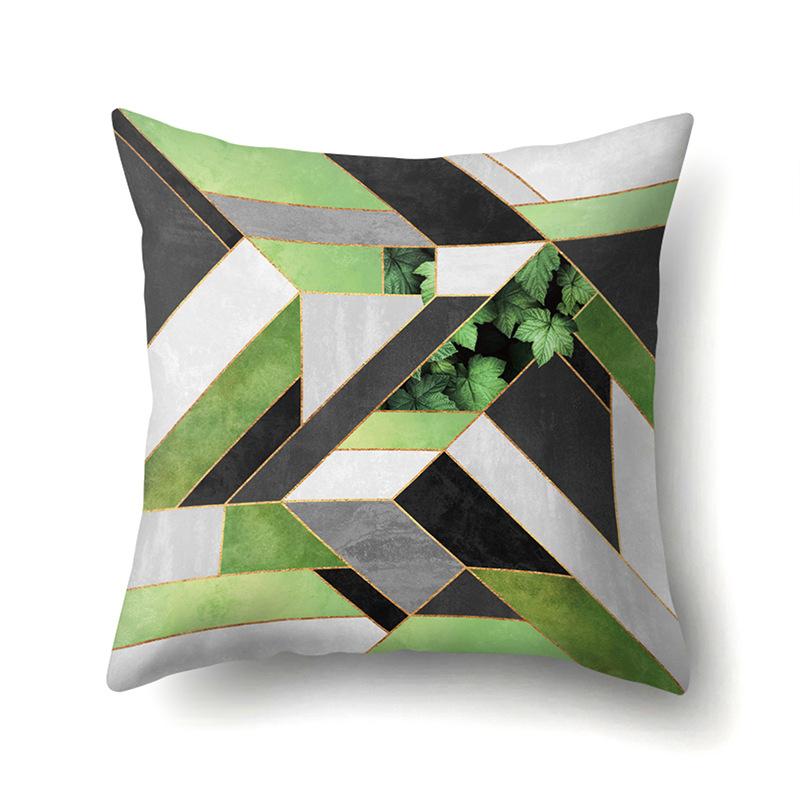 Polyester Pillow Case Decorative Geometric Home Printed Pillow Case Waist Cushion Cover Car Cushion Head Cushion Cover
