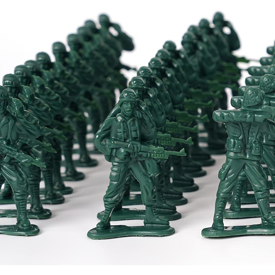 36pcs Miniature Plastic Soldier Models - 1.96 Inch Multicolor Military Figures for Party Decor, Birthday Gifts, Collectibles JXB
