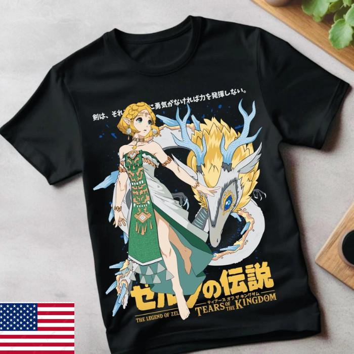 

The Legend of Zelda Link To The Past Graphic Print Black Shirt All Size Unisex T-Shirt M