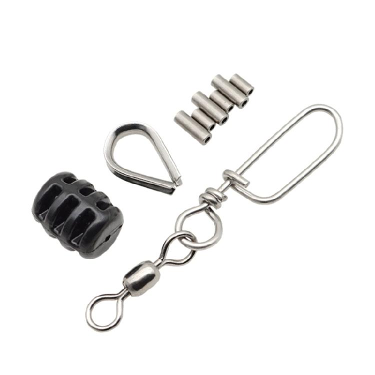 

Quick Changes Fishing Rolling Swivels Fishing Rolling Connector Sea Fishing Swivels and Clip Fishing Line Connector Set 1