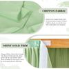 Weiße Chiffon-Tischdecke für rechteckige Tische Tischrock Rüsche für Party Hochzeit Babyparty Geburtstag Dekor