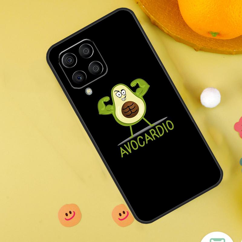 Cute Cartoon Avocado Fitness Case For Samsung Galaxy M31 M32 M12 M52 M21 M15 M55 M56 M36 M16 M06 M13 M33 M53 M14 M34 M54