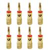 20pcs/Set 4mm Banana Plug Pure Copper Gold Plated Speaker Wire Amplifiers Audio Video Connectors