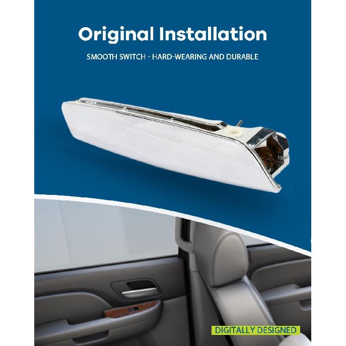 LUJUNTEC Interior Door Handle - Front Rear Driver Left Passenger Right Side, Chrome Direct Replacement for 2007-2013 for Cadillac for