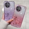 KADEM For Realme 11 4G (159.9x73.3x7.95mm) Phone Cover Gradient Flower Decor TPU Back Case