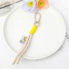 Cute Bunny Plush Keychain Kawaii Stuffed Animal Bag Charm Soft Rabbit Doll Pendant Bowknot Keyring Gift for Girls Women Backpack
