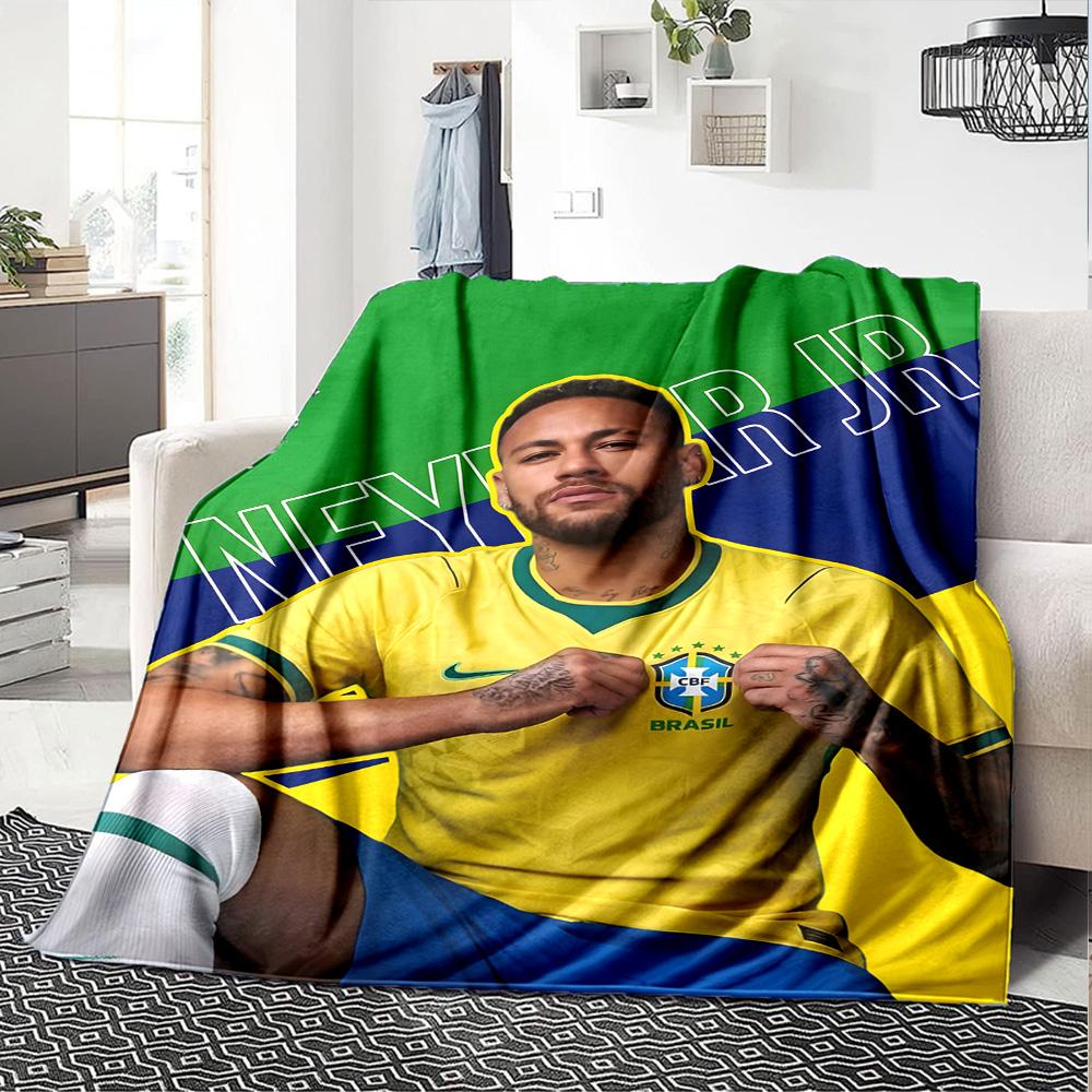 1pc Neymar15 Blanket, Gift, for Men and Women, Soft Blanket, Good for Sofa Bed Couch Travel, Lightweight Flannel Blanket
