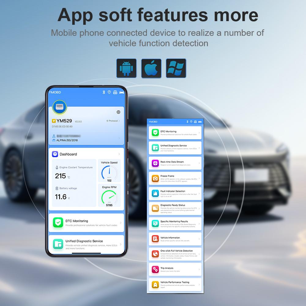 Professional Battery Life Check and Evaluation OBD2 Engine Code Reader OBD2 Scanner Automotive Diagnostic Scanner