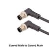 M12 4Pin 5Pin 8Pin 12Pin Double Plug 1M 2M 3M PUR PVC Shield Wire Sensor Connector Straight Angle Male Female Plug Adapter