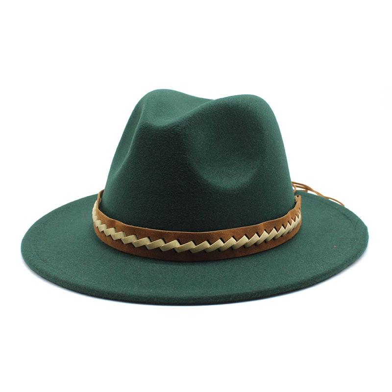 Men'S And Women'S Woolen Hats, Felt Hats, British Casual Jazz Hats, Gentleman'S Top Hats