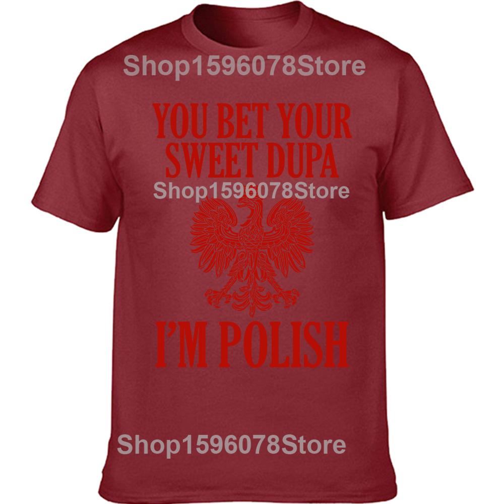 Funny Vintage Im Polish Day Poland Polska Graphic Tshirt Men Women Hip Hop Oversized T Shirt 100 Cotton Comfort Tshirts