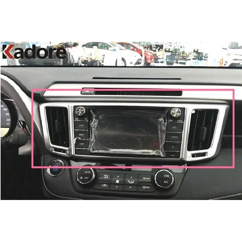 For Toyota RAV4 RAV 4 2016 2017 2018 Matte Car Center Air Condition Vent Outlet Cover Trim Interior Mouldings Accessories