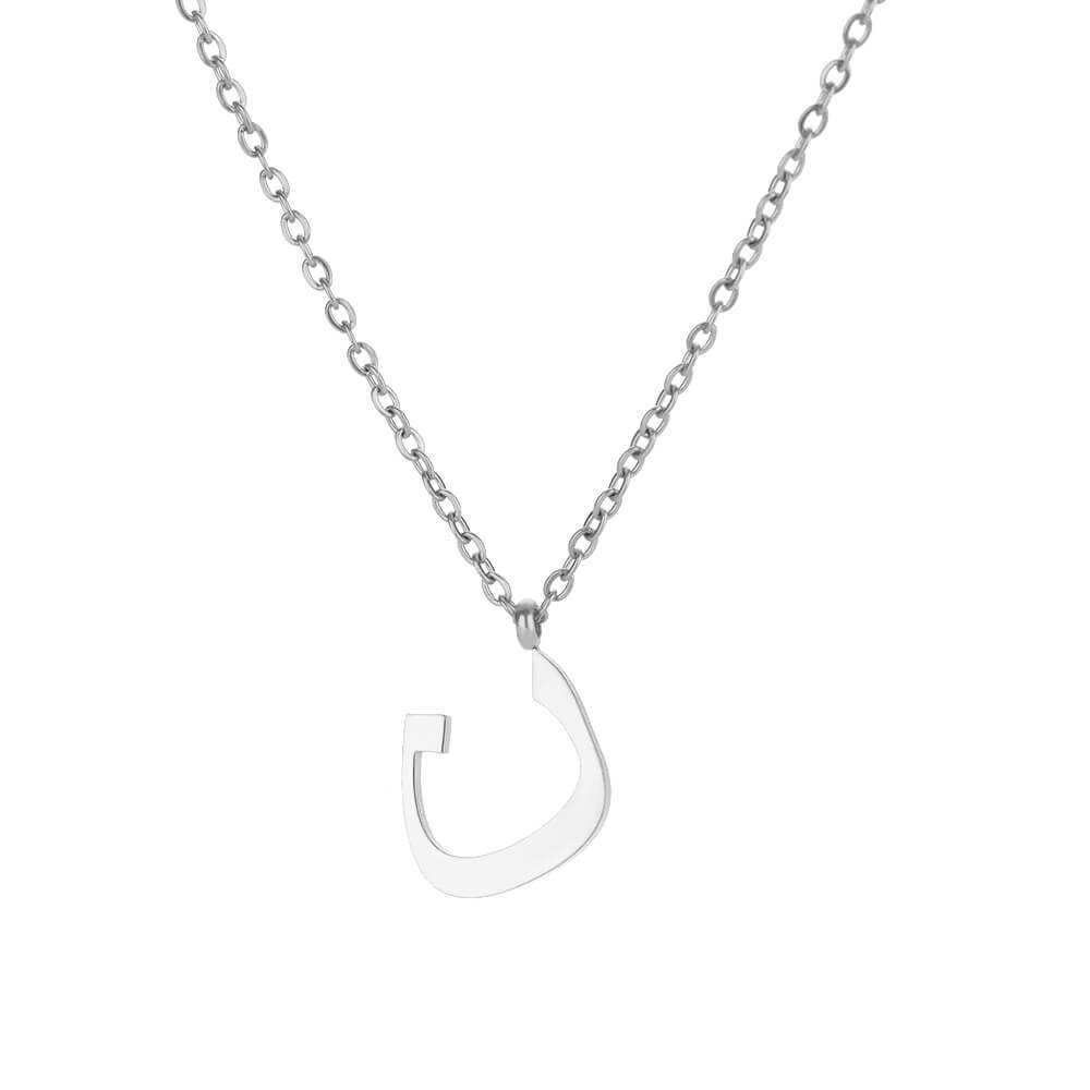 Náhrdelník z nerezové oceli s arabským písmenem pro ženy, zlatá barva, přívěsek s abecedou, choker, řetízek na klíční kost, trendy šperk, dárek