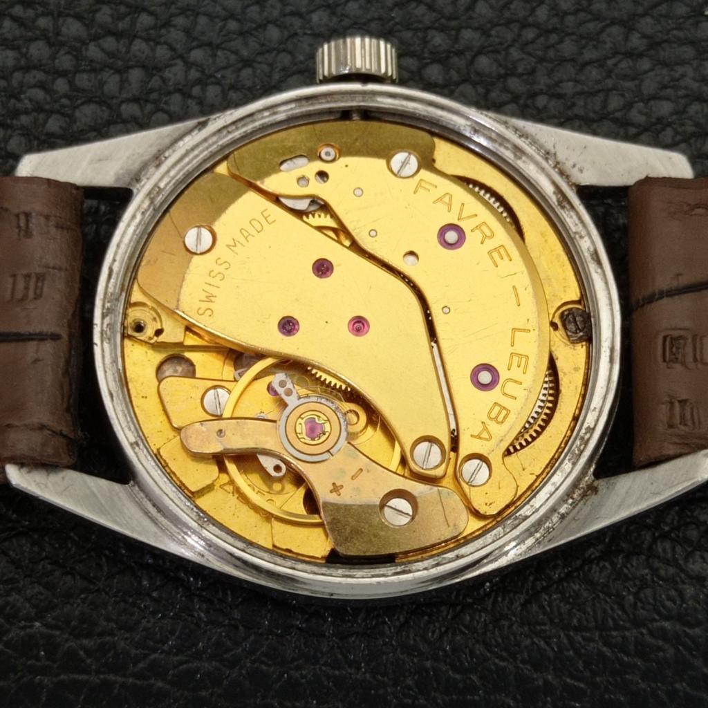 SWISS VINTAGE FAVRE LEUBA SEA KING HAND-WINDING MENS SIGN CASE WATCH a702025-5 R208-a702025