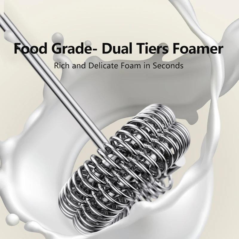 MINI napěňovač mléka USB dobíjecí 3 rychlosti Pěnový kávovar Mixér na šlehání kávy Elektrická rukojeť Mixér Šlehač vajec Šlehač na vejce Nástroje pro vaření za tepla