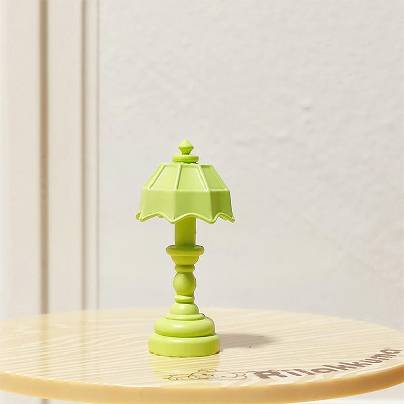 1Pcs Candy Colored Lighting Simulation Mini Table Lamp Ornament Doll House Lamps Decor Accessories Dollhouse Miniature Toy Model