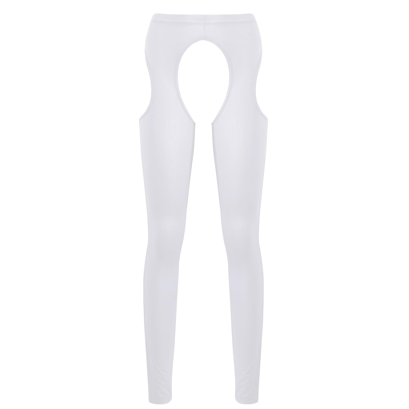 

Жіночі еластичні легінси з глянцевою еластичною нижньою білизною, нічна білизна One Size білий