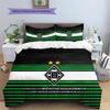 Borussia Mönchengladbach Pattern Bedding Quilt Set  Home Decoration  Gift (1 * duvet cover + 2 * pillowcase  without core).xwn