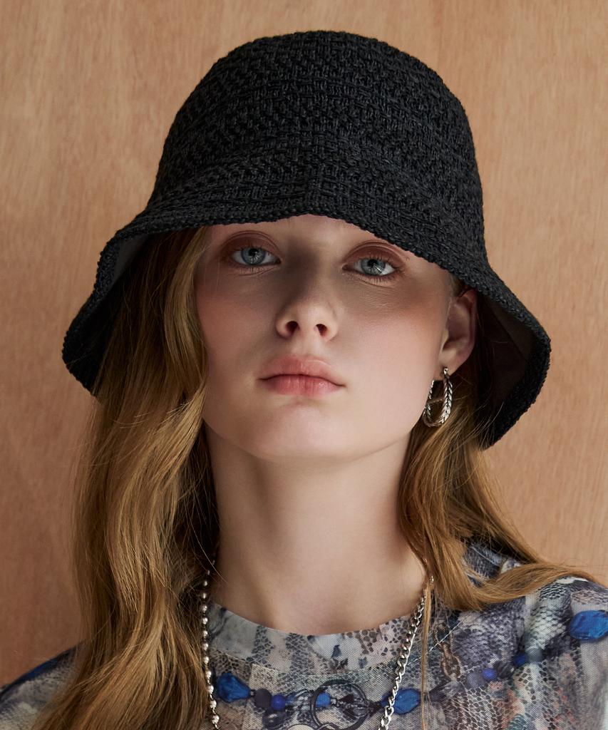MAXZA Natural Texture Asymmetrical Bucket Hat