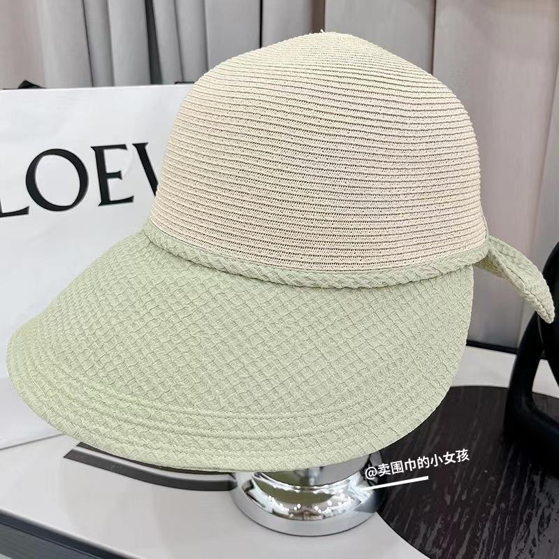 Cycling Out of Fashion Women Straw Hat Sun Hat Leaking Ponytail Big Eaves Sun Protection Casual Practical Sun Protection Summer