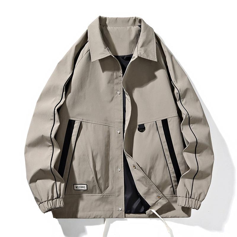 Jacket Men's Spring and Autumn New Men's Versatile Popular Loose Everyday Jacket Fashion Lapel Casual Men's Wear
