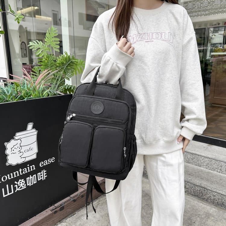Women s Lightweight Multi-Pocket Nylon Backpack