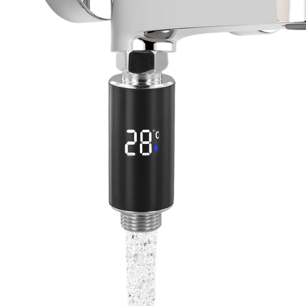Waterproof Shower Nozzle Thermometer LED Digital Display Faucet Thermometer Bathroom Use