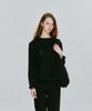 Koseumoseu Lace Gathered Blouse (Black)