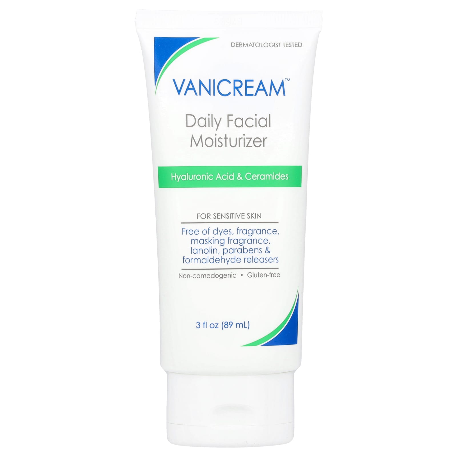 

Vanicream, Ежедневный увлажняющий крем для лица, Для чувствительной кожи, Без запаха, 3 жидких унции (89 мл)