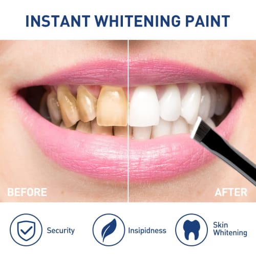 Instant Teeth Whitening Paint, Gentle, Non-Irritating Tooth Cleaning Coating, Effective Teeth Whitening Essence Gel Pen, Instant Whitening Dental Lacq