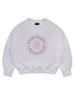LA MAISON STUDIO Women'S Crop Circle Logo Embossed Le Lis Heavy Terry Sweatshirt Ash Gray Pink (Fcd3Ts701W)
