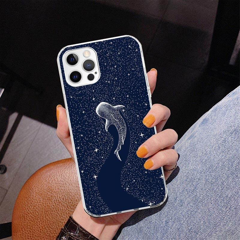 Ocean Whale Shark Phone Case For iPhone 17 Air 16 Pro Max 16E 15 + 14 Plus 11 12 13 Mini 7 8 SE Gift Print Cover Fundas