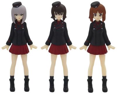 PLATZ Girls Panzer Filme Kuromorimine Girls Academy Conjunto de Figuras conjunto Imagem Escala PVC pintado produto acabado & 3 peças 1/35 GPFC-2