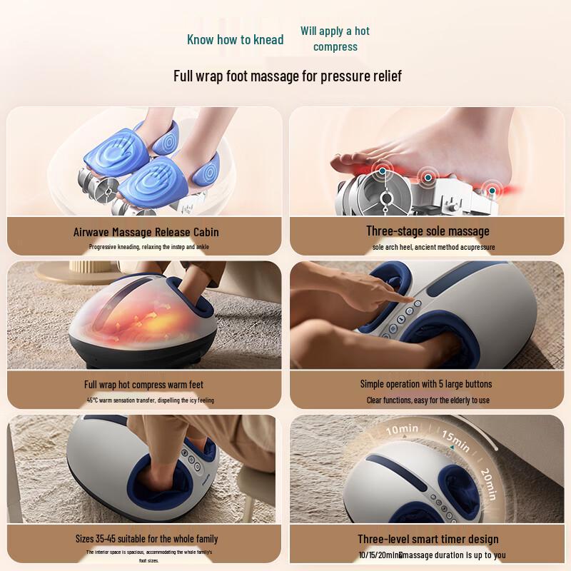 Philips Foot Massager with Air Compression and Heat CN plug (adapter included)