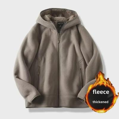Men's High-Quality Thick Winter Velvet Hooded Jacket