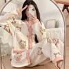 Autumn and Winter New Maternity Pajamas Home Wear Suit Thickened Postpartum Air Cotton Monthly Clothing Nursing Clothes Pajamas