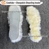 Unisex Children's Winter Cowhide Sheepskin Wool Insole: Sweat-Absorbent, Odor-Resistant, Thickened Pad