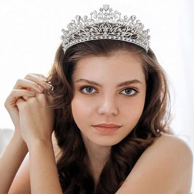Golden Wedding Crown Rhinestone Princess Tiaras Classic Hair Accessories Bridal Headwear  Girl