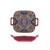 Square Dinner Plate Colorful Salad Dish Household Fruit Plate  Microwave