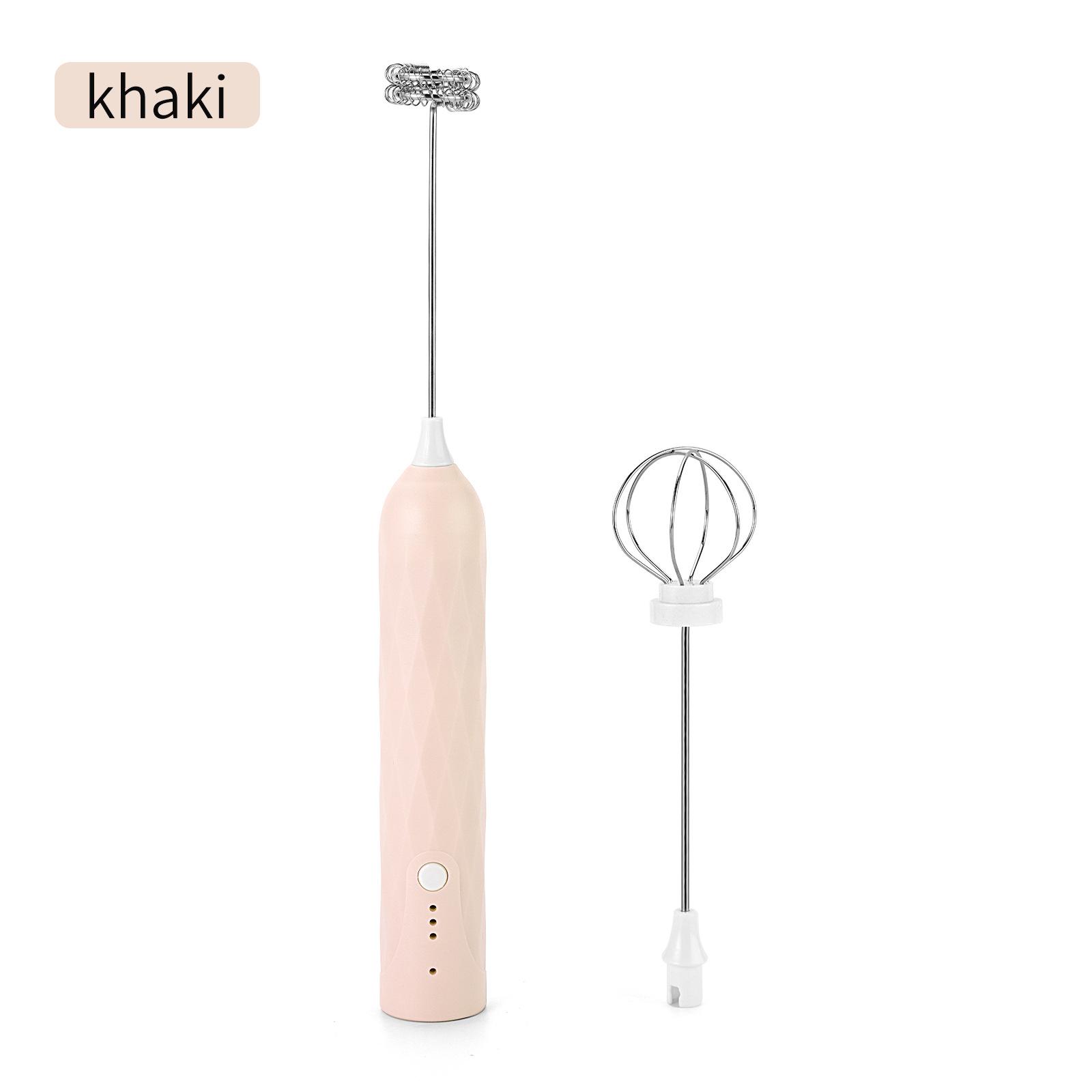 Durable 3-Speed Mini Handheld Milk Frother & Egg Beater Dual Head + Rechargeable